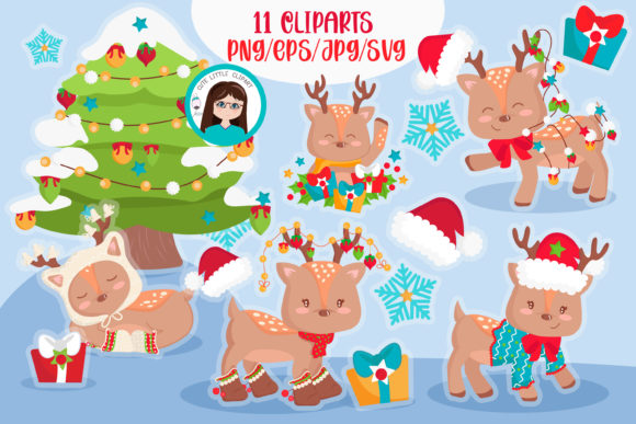A Crafter's Review: Christmas Deer Graphics for Festive Illustrations