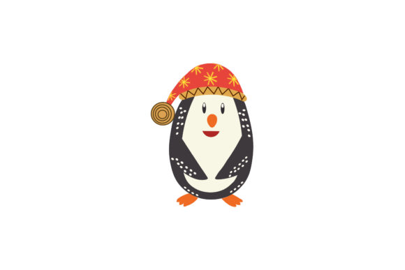 A Festive Penguin Character for Graphics and Illustrations