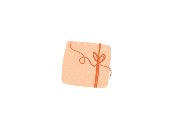 A Pink Christmas Gift Box for Blog Graphics & Editorial Illustrations
