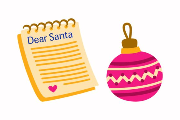 Christmas Accessories Letter to Santa: A Festive Graphics and Illustrations Asset