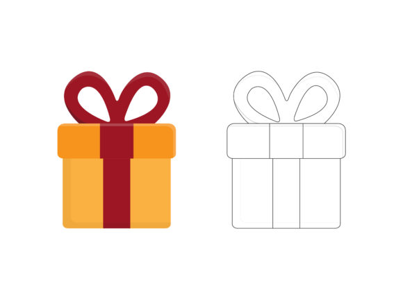 Christmas Gift Fill Outline Icon: A Festive Graphics Addition