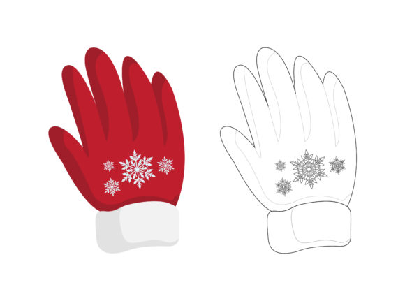 Christmas Gloves Fill Outline Icon: A Festive Touch