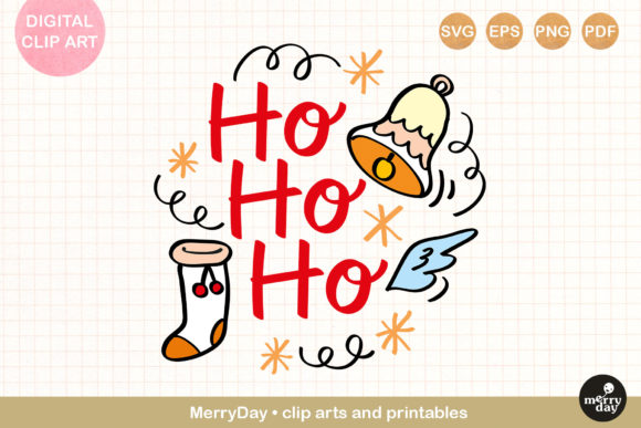 Christmas Ho Ho Ho Graphics for Joyful Brand Illustrations