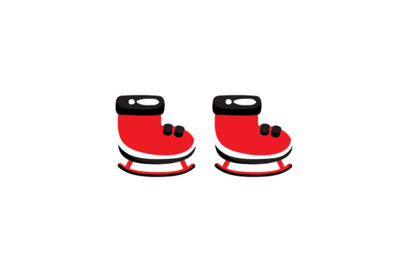 Christmas Ice Skating Shoes: A Versatile Graphics Illustration