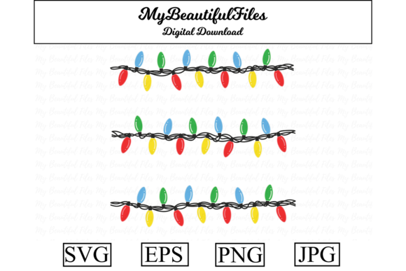 Christmas Lights Clipart for Festive Graphics & Illustrations