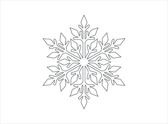 Christmas Snowflake Outline Icon: A Festive Graphic for Local Brands