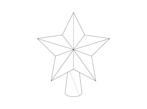 Christmas Star Outline Icon: A Versatile Graphic for Local Brands