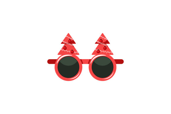 Christmas Sun Glasses Asset Vector: A Festive Embroidery Design