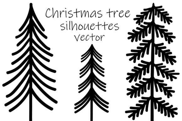 Christmas Trees Silhouettes Vector: A Festive Graphics Choice