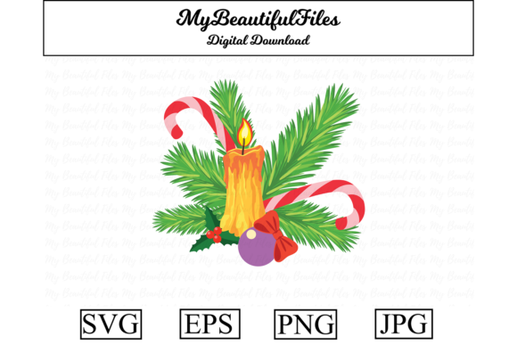 Crafting with Elegant Christmas Candle Graphics