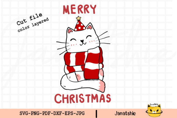 Merry Christmas Cute Cat Clip Art: A Graphics Review