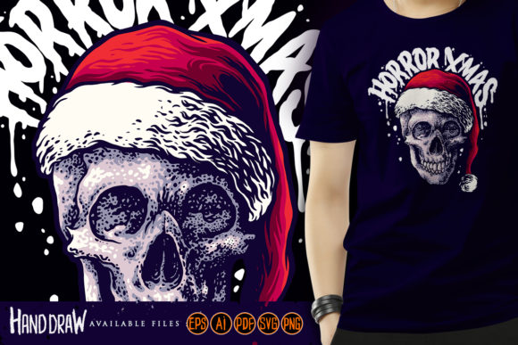 Santa Skull Christmas Horror: A Graphic's Editorial Edge